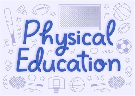 physical education lettering design